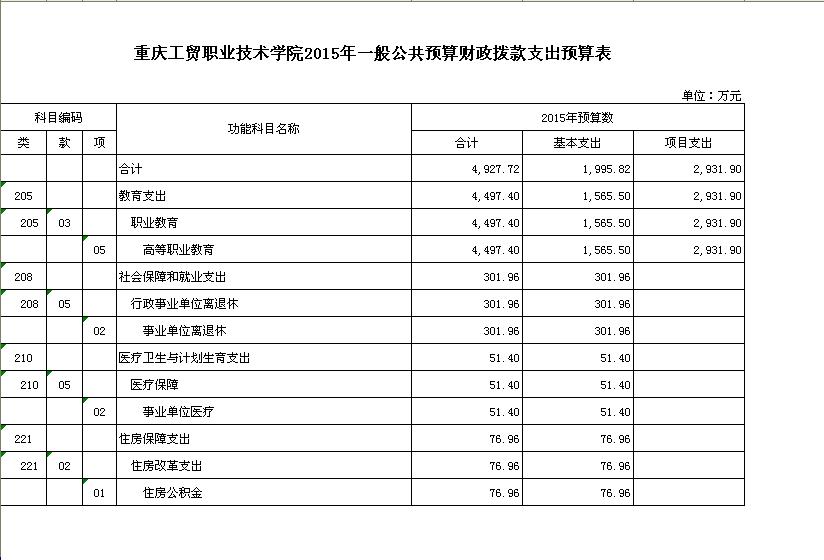 拉斯维加斯lswjs05672015年一般公共预算财政拨款支出预算表